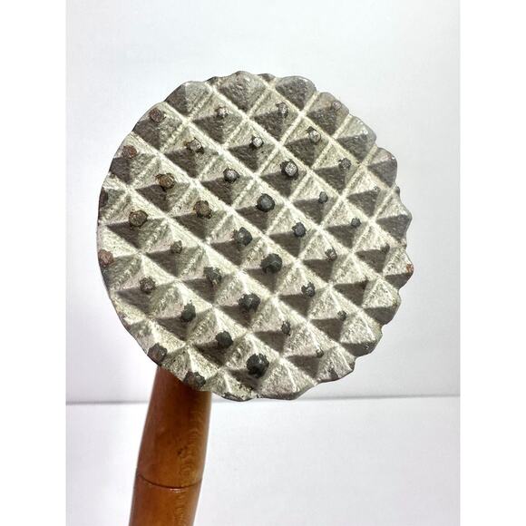 Vintage Wooden Kitchen Mallet Meat Tenderizer 12" long - Picture 4 of 11